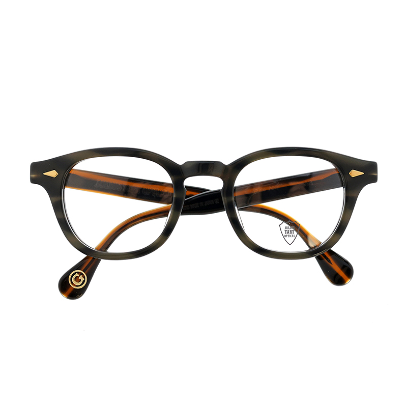 【JULIUS TART OPTICAL】 AR48/24-Ce/G（Camo Sasa/Gold Rivet） メガネ 48サイズ（ブリッジ24mm）