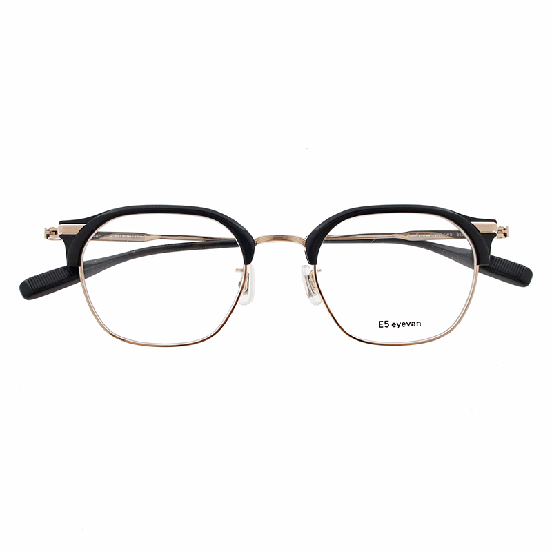 【E5 eyevan】 c5（51） BKWG/WG（Black/White Gold/White Gold） メガネ