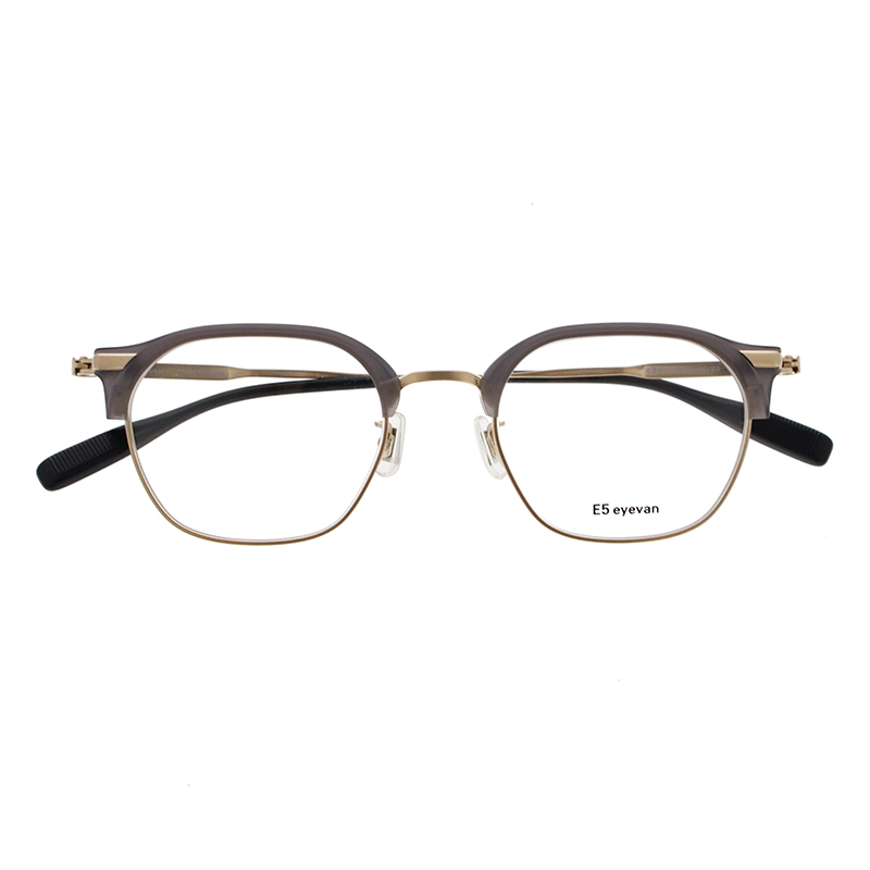 【E5 eyevan】 c5（51） MCGRYBG/BG（Matte Clear Gray/Blush Gold/Blush Gold） メガネ