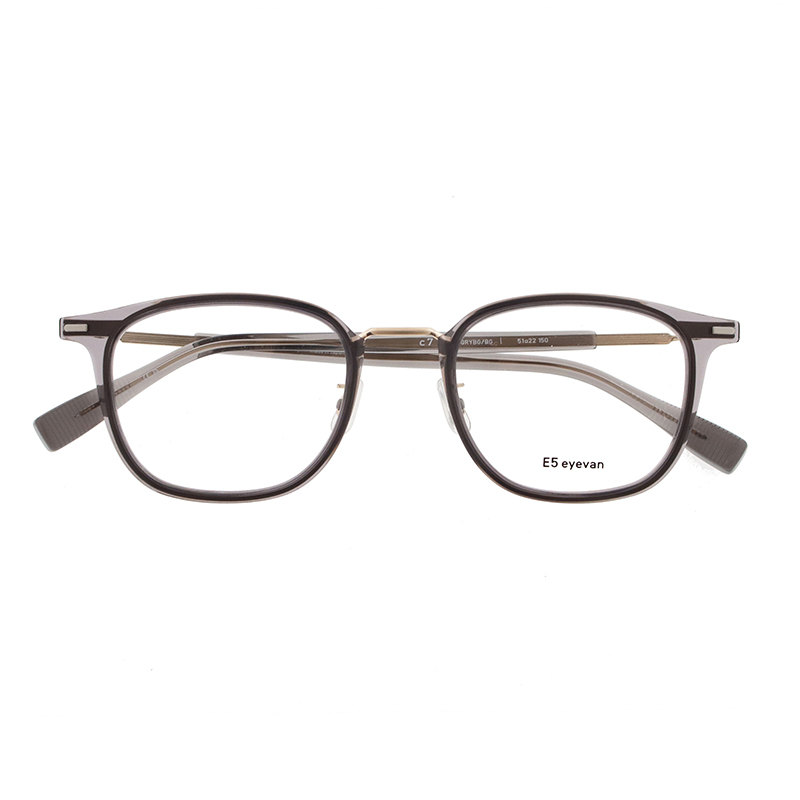 【E5 eyevan】 c7 CGRYBG/BG（Clear Gray/Blush Gold/Blush Gold） メガネ