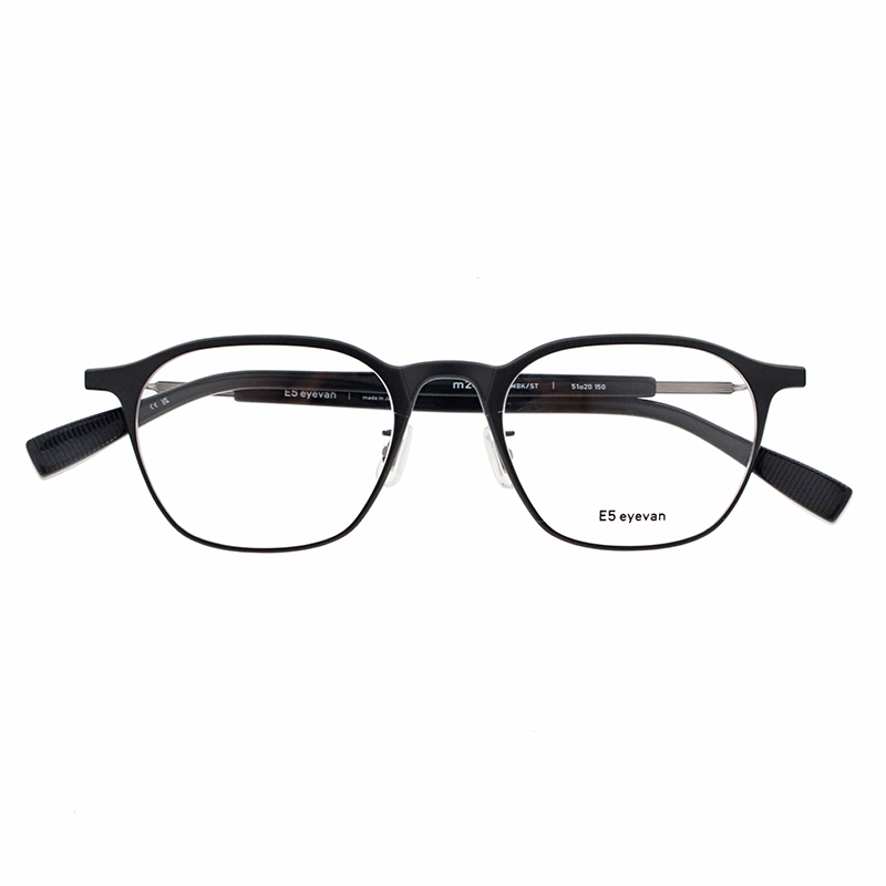 【E5 eyevan】 m24 MBK/ST（Matte Black/Shirring Titanium） メガネ