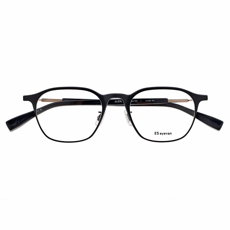 【E5 eyevan】 m24 MBK/WG（Matte Black/White Gold） メガネ