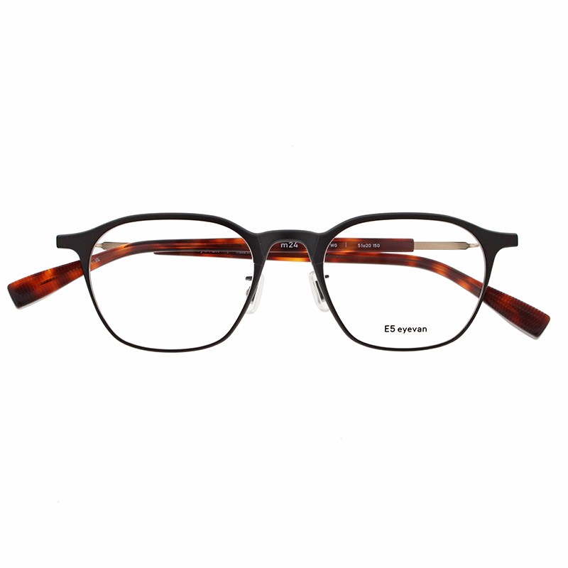 【E5 eyevan】 m24 MBR/WG（Matte Brown/White Gold） メガネ