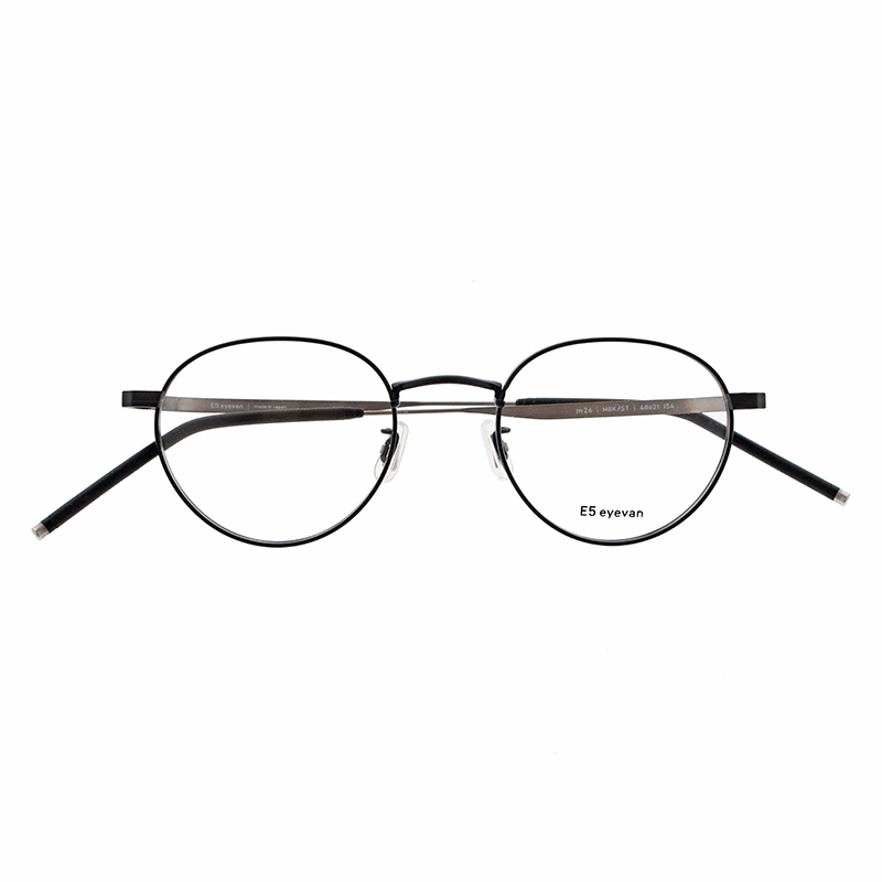 【E5 eyevan】 m26 MBK/ST（Matte Black/Shirring Titanium） メガネ