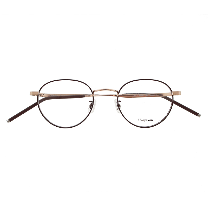 【E5 eyevan】 m26 MBRWG/WG（Matte Brown/White Gold/White Gold） メガネ