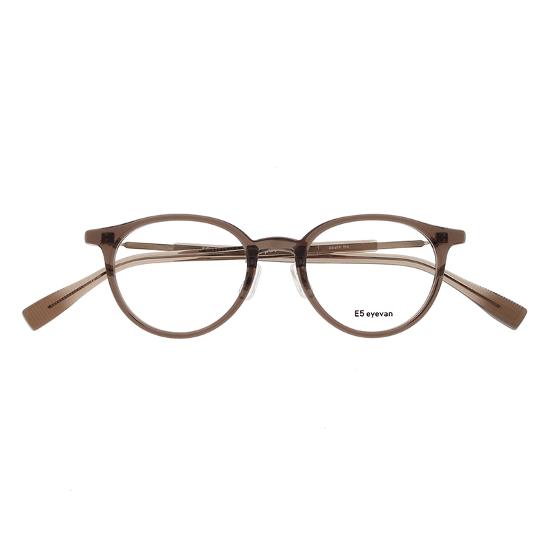 【E5 eyevan】 p31 SB/WG（Smoke Brown/White Gold） メガネ