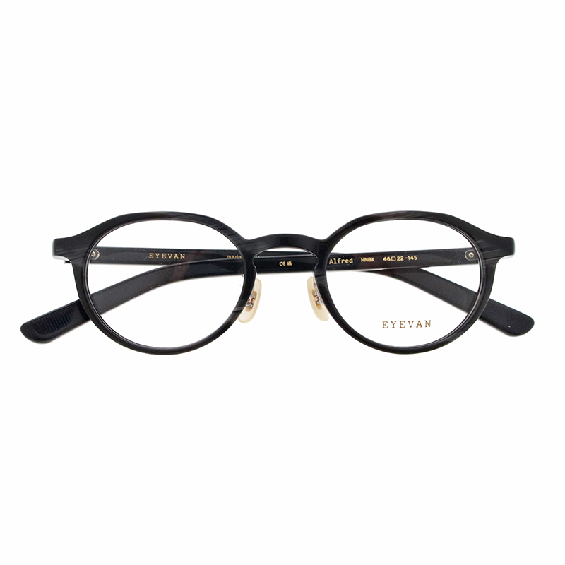 【EYEVAN】 Alfred アルフレッド HNBK（HORN BLACK） メガネ