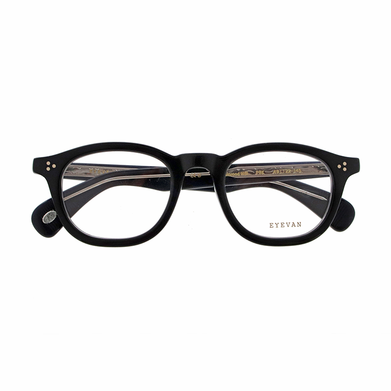 【EYEVAN】 Oakwood（49） オークウッド49 PBK（PIANO BLACK） 49サイズ メガネ