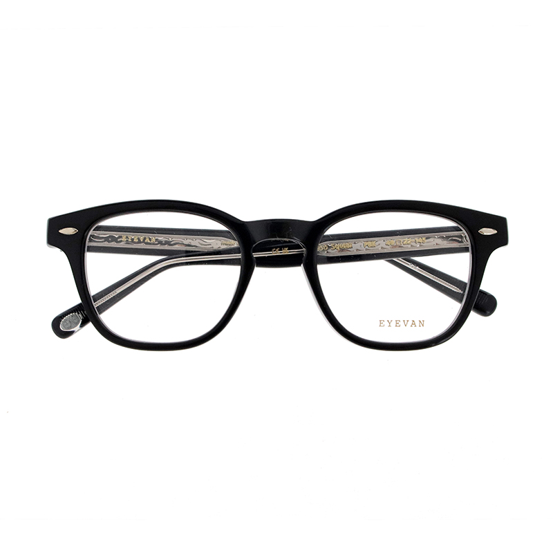 【EYEVAN】 Webb Sq（49） ウェブ スクエア49 PBK（PIANO BLACK） 49サイズ メガネ