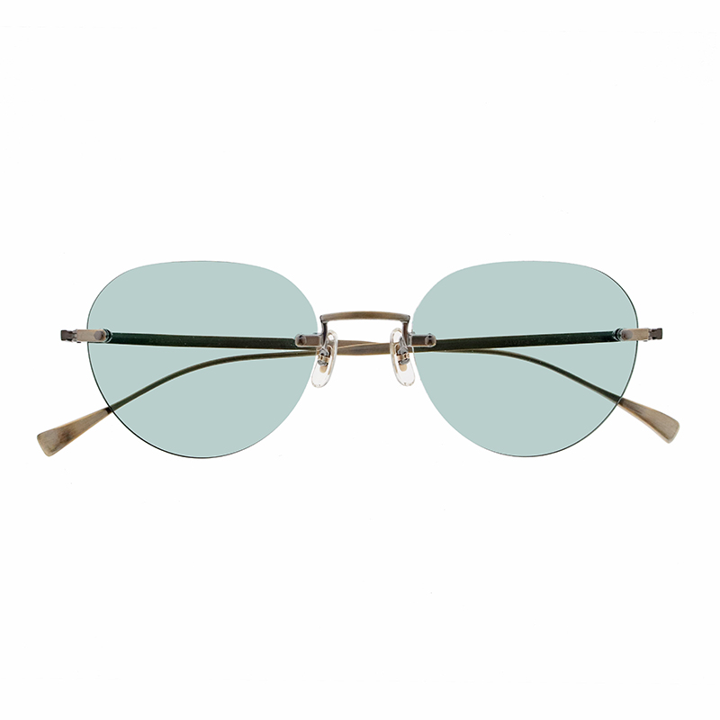 【EYEVAN】 Alvira（52） アルヴィラ52 AG（ANTIQUE GOLD） レンズカラー：GREEN NYLON 52サイズ サングラス