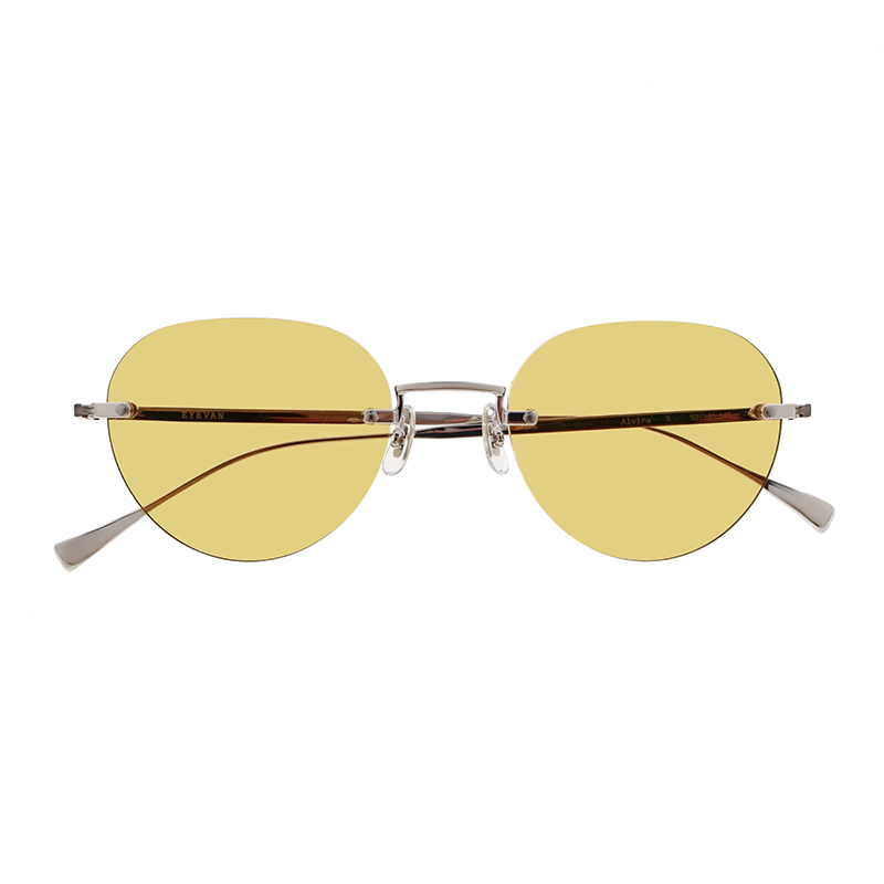 【EYEVAN】 Alvira（52） アルヴィラ52 S（SILVER） レンズカラー：YELLOW NYLON 52サイズ サングラス