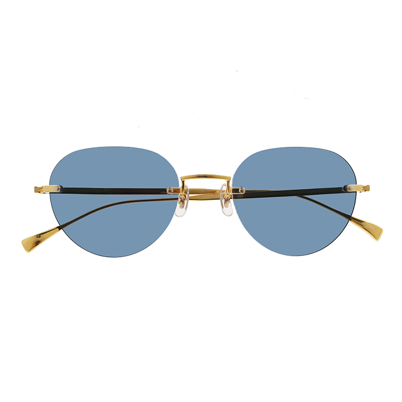 【EYEVAN】 Alvira（52） アルヴィラ52 YG（YELLOW GOLD） レンズカラー：BLUE NYLON 52サイズ サングラス