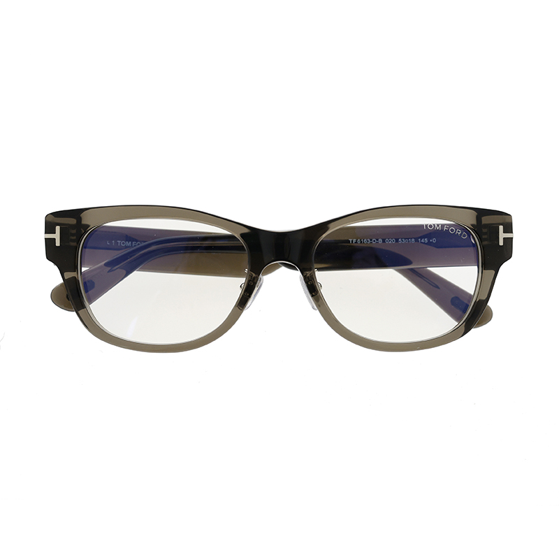 【TOM FORD】 TF6163-D-B 020（グレー/シルバー） 日本企画モデル ブルーライトカット 53サイズ