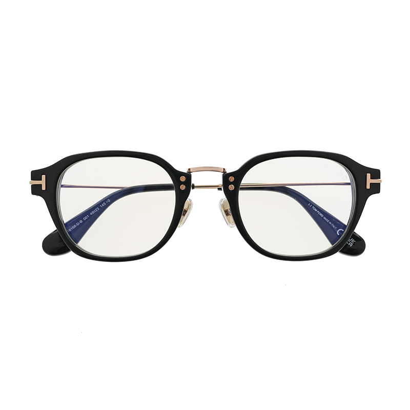 【TOM FORD】 TF6166-D-B 001（ブラック/ゴールド） 日本企画モデル ブルーライトカット 48サイズ