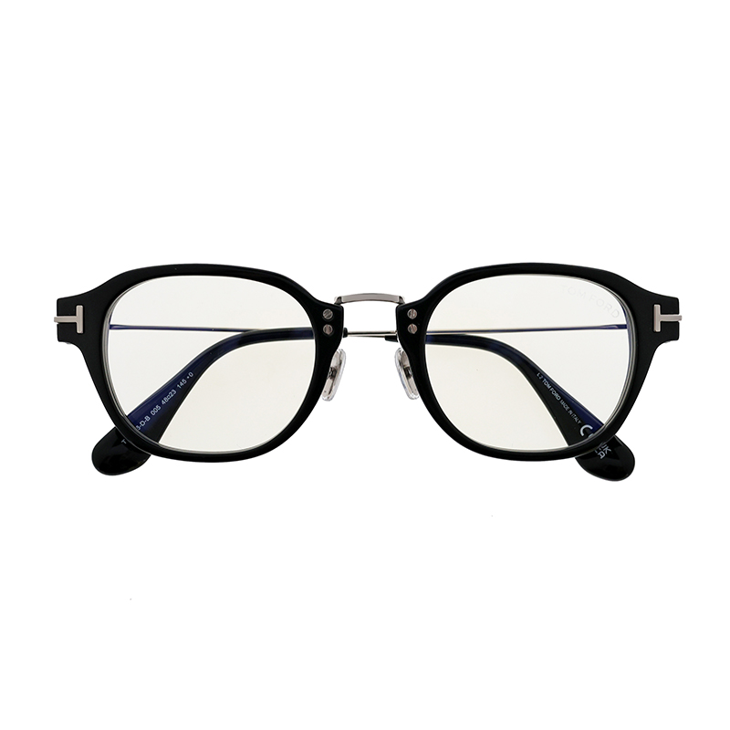 【TOM FORD】 TF6166-D-B 005（ブラック/シルバー） 日本企画モデル ブルーライトカット 48サイズ