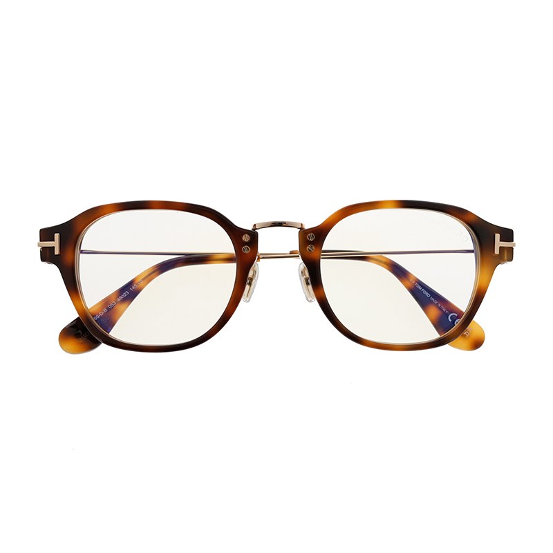 【TOM FORD】 TF6166-D-B 053（ハバナ/ゴールド） 日本企画モデル ブルーライトカット 48サイズ