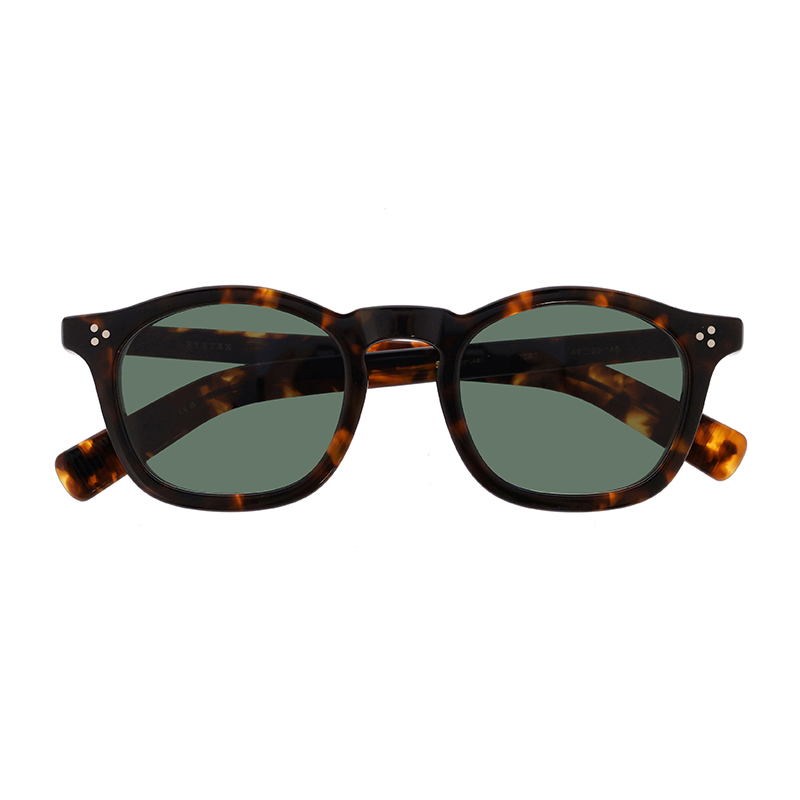 【EYEVAN】 Sadler（49） サドラー49 TORT（TORTOISE）レンズカラー：CHROME GREEN サングラス 49サイズ