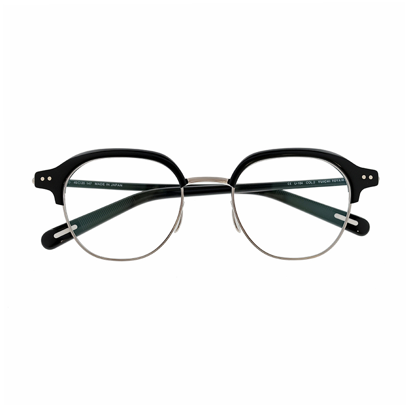 【YUICHI TOYAMA.】 U-184 DUD 02（Black/Silver） メガネ