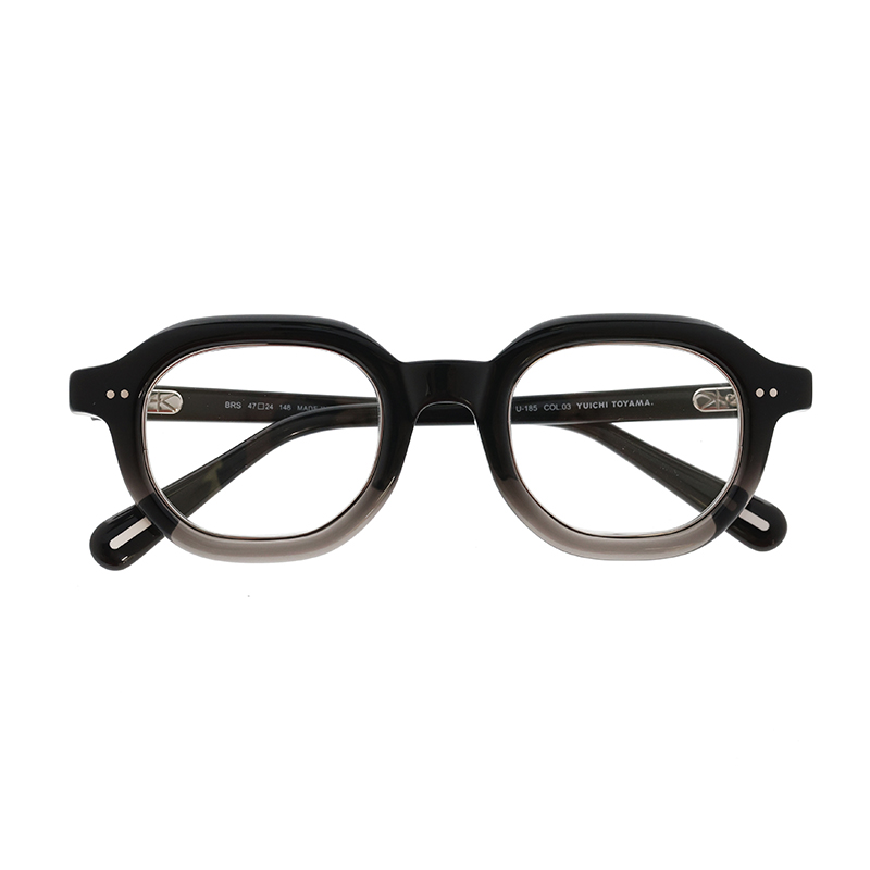 【YUICHI TOYAMA.】 U-185 BRS 03（Fade Gray/Silver） メガネ