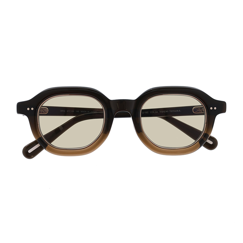 【YUICHI TOYAMA.】 U-185 BRS 04（Fade Brown/White Gold） レンズカラー：VGY-02 サングラス