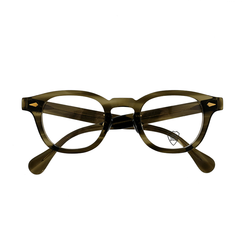 【JULIUS TART OPTICAL】 AR46/24-SP/NYC Gold（Olive Green Sasa/Gold Rivet） CHINATOWN SPECIAL ORDER クリングス仕様 メガネ