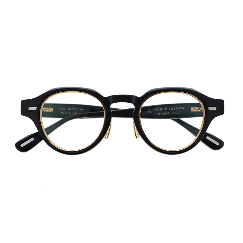 【YUICHI TOYAMA.】 U-129RS DFW 07（Black/Gold） メガネ