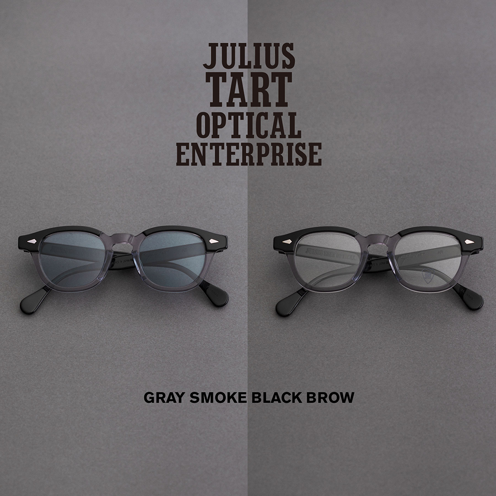 JULIUS TART OPTICAL】 AR44-24-GSBB（GRAY SMOKE/BLACK BROW） レンズ