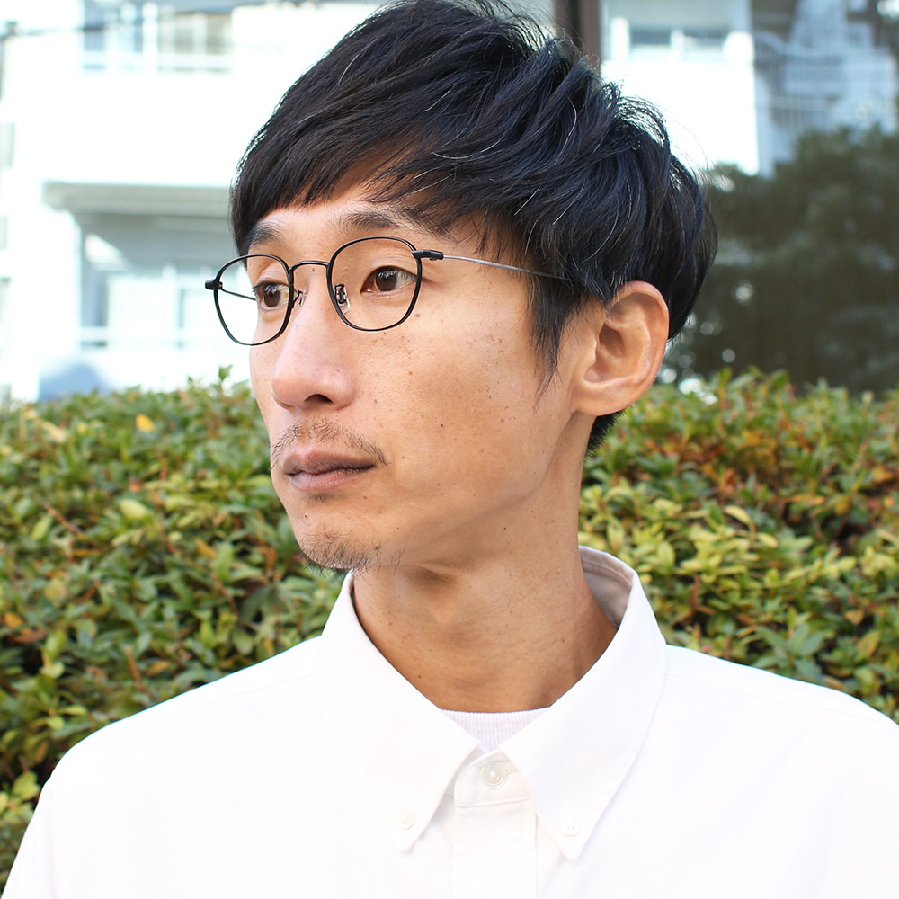 E5 eyevan】 m9 MBK/ST（Mat Black/Shirring Titanium） メガネ